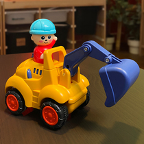 Childrens engineering car toy presses Sliding Inertia Digger Boy Baby Puzzle Bulldozer model