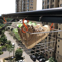 Dry Shoe Rack Indoor Balcony Toilet High-rise Outdoor Enclosed Hook Stainless Steel Sunning Shoes God windproof