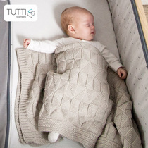 Newborn baby knitted blanket Pure cotton Nordic ins wind warm shag wool Air conditioning blanket cover hug four seasons universal