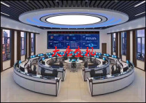 Manufacturer custom computer station office monitoring operating table wooden countertop luxury console with backboard side scheduling table