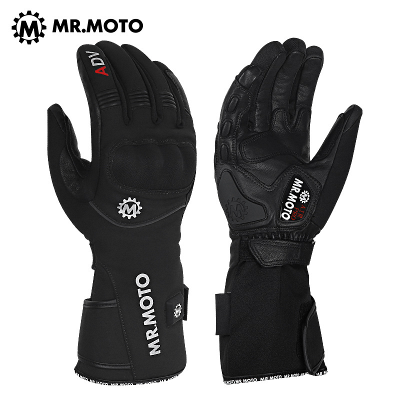 MRMOTO electric heating locomotive winter riding warm gloves anti-fall waterproof locomotive male rider equipped with touch screen