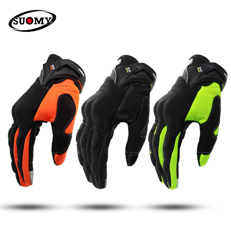 Cross country locomotive anti-fall anti-slip and breathable riding racing car locomotive full-finger glove male summer rider equipment