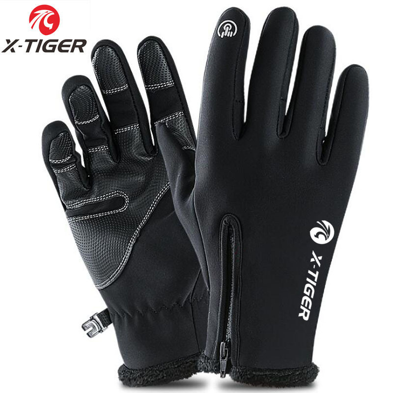 X-Tigger ski gloves male and female winter warm waterproof adult outdoor climbing ride with touch screen plus suede
