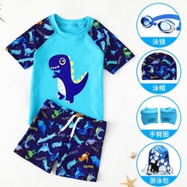 Childrens swimsuit boy baby sunscreen quick-drying split swimming trunks set childrens Big Boy Han cute swimming equipment