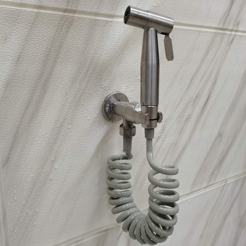 Powder room 304 stainless steel triangle valve toilet companion flusher spray gun household toilet hose set hand-held