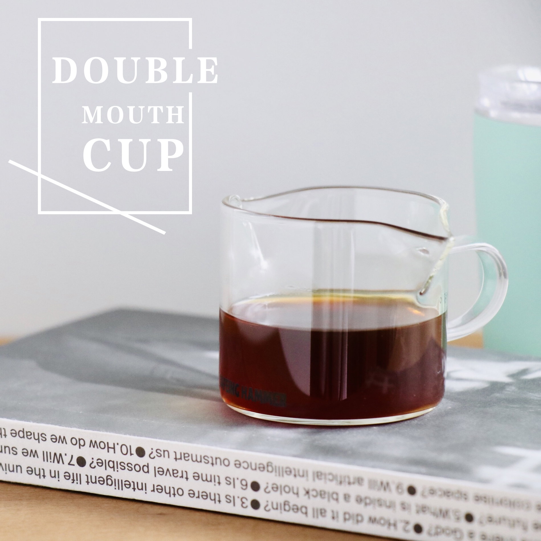 CAFEING HAMMER coffee glass measuring cup double head milk jug milk cup coffee ounce cup with scale