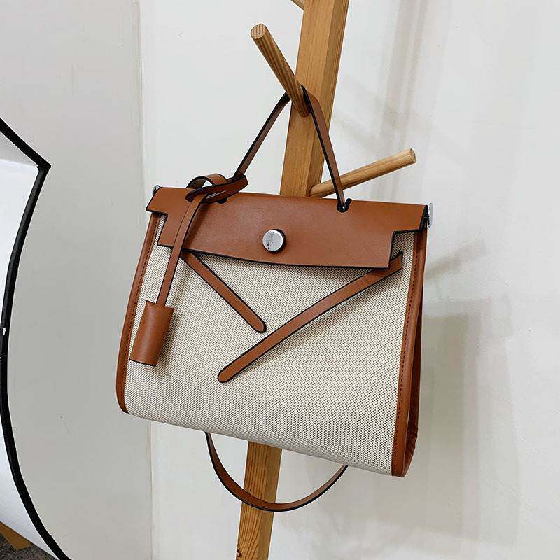 时欧美尚小方包2024新款托特包复古女包潮流洋气质感单肩包百搭