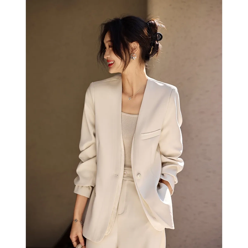 Spring and Autumn Clearance! an'An On&On 【Blazer】Elegant Double-Breasted Versatile Women's Suit for Work