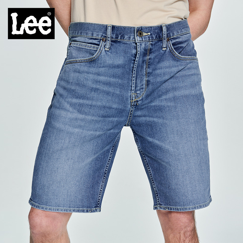 Clearance! Lee Men's High-End Classic 101+ Summer New Washed Blue Denim Casual Shorts Clearance! Lee Men's High-End Classic 101+ Summer New Washed Blue Denim Casual Shorts