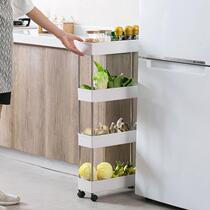 Kitchen rack supplies floor multi-layer small cart basket seam vegetable storage rack household artifact