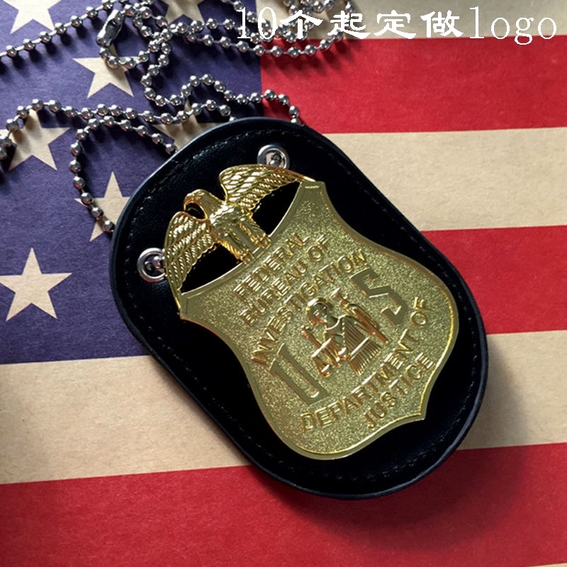Metal USA Captain Shield Chain Pendant Alloy Jesus Leather Necklace Pentagram Metal Tag Alloy Badge