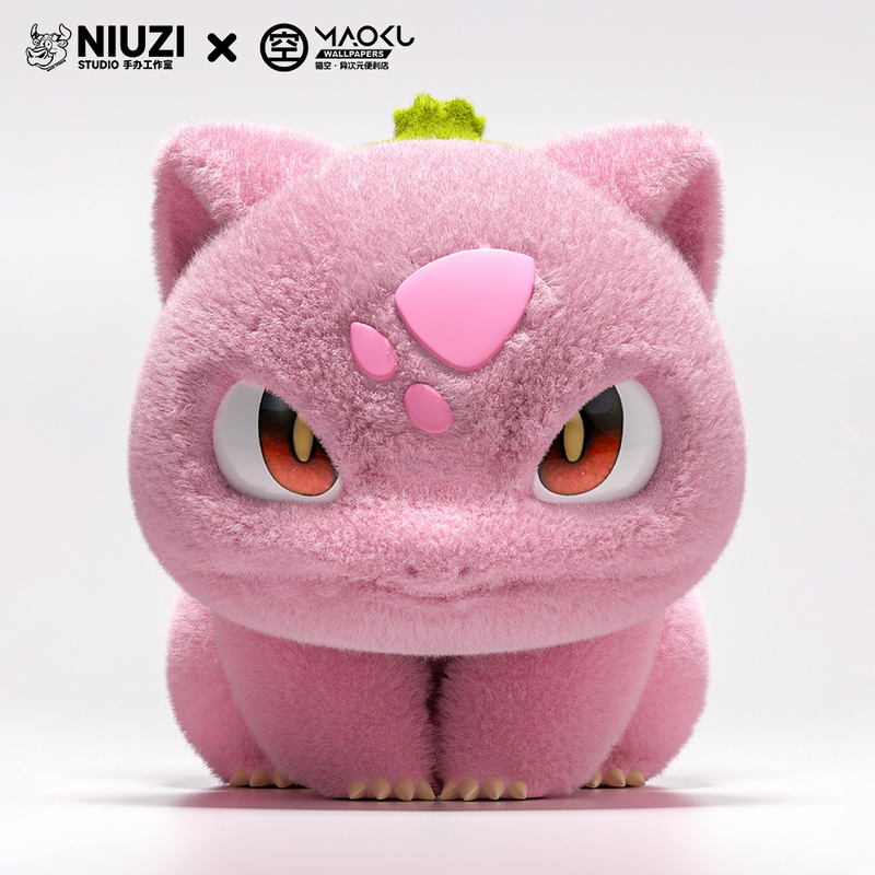 [in Stock] Niuzi Cat Kingdom Wallpaper Flocked Bulbasaur Cream & Charmander Q-Version Gk Figure