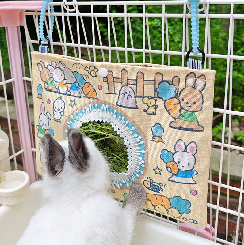 Rabbit Hay Bag Hanging Grass Bag Rabbit Hay Bag Hanging Grass Bag