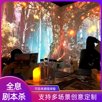 Holographic Projection Screenplay Killing Custom Material Immersive Material Immersive 3d Interactive ground wall showroom Restaurant Barbecue Shop Diy