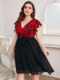 WomenNightlooseplussizebigdressesforBasicDressred