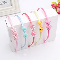 Girls female baby headband Cartoon princess Childrens hairband New childrens hair accessories headdress learning card hairpin 5 sets