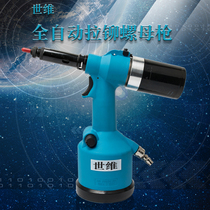 Shiwei pneumatic fully automatic pull riveting nut gun head hydraulic stainless steel rivets pull hat British American hardware tools