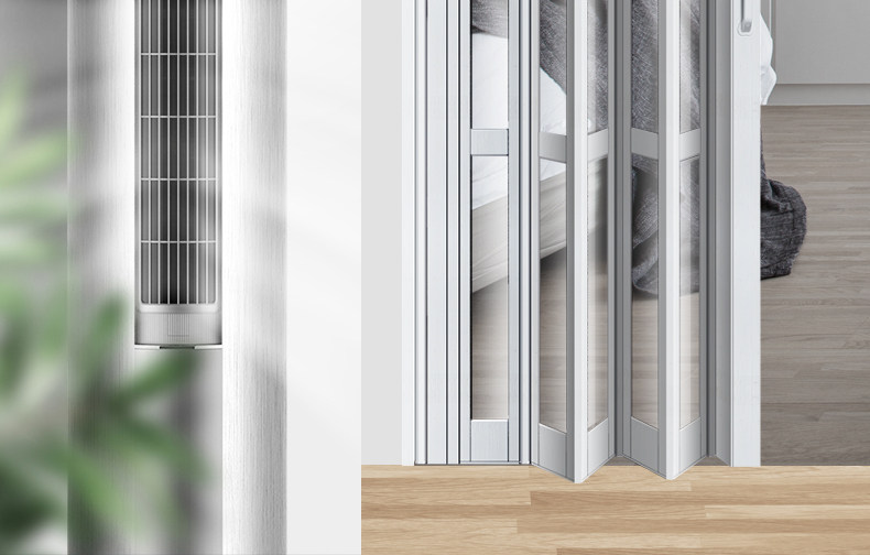 厨房门单开门伸缩门百叶门pvc折叠推拉门卫生间通燃气煤气隐形门详情12