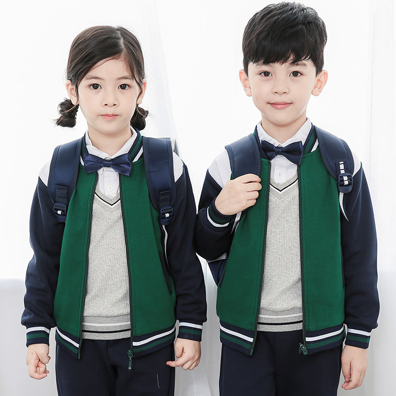 Kindergarten garden uniform spring and autumn suit new cotton teacher sports primary school uniform autumn and winter children's class uniform customization