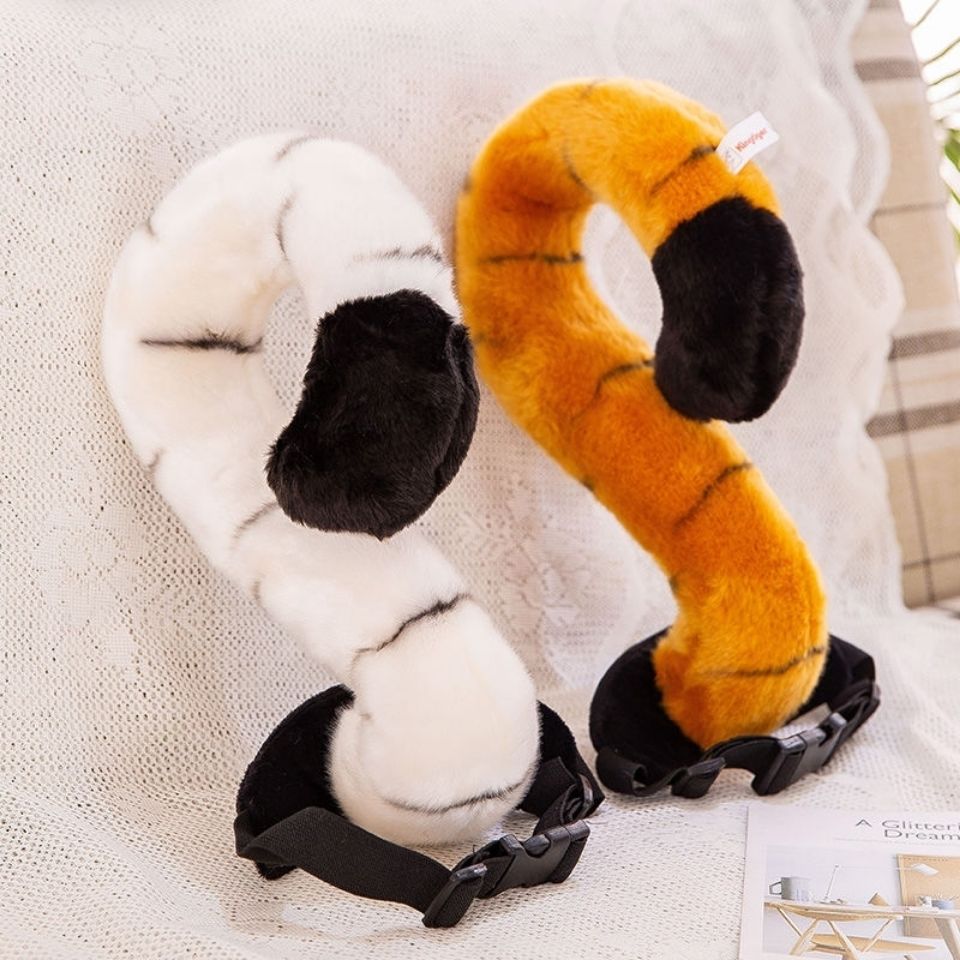 Tiger Tail Zoo Simulation White Tiger Paw Doll Plush Toy Send Children Gifts Stage Performance Props