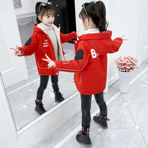 Girls cotton coat coat 2021 New Korean version of childrens thick childrens clothing winter loose cotton padded jacket