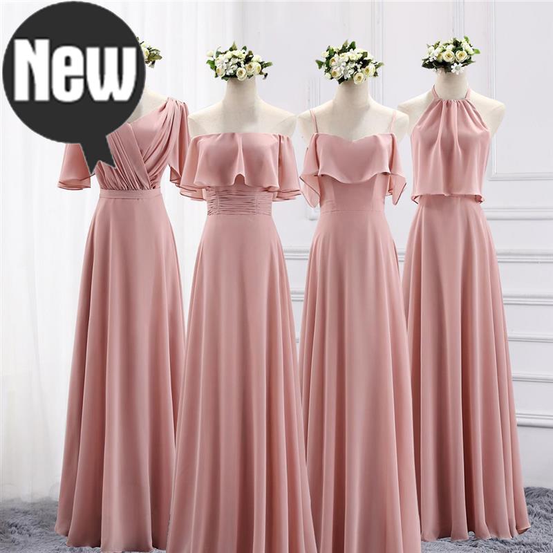 Bride - maid dress long edition 2◆New product 020 new bridesmaid dress pink - fix girl dress