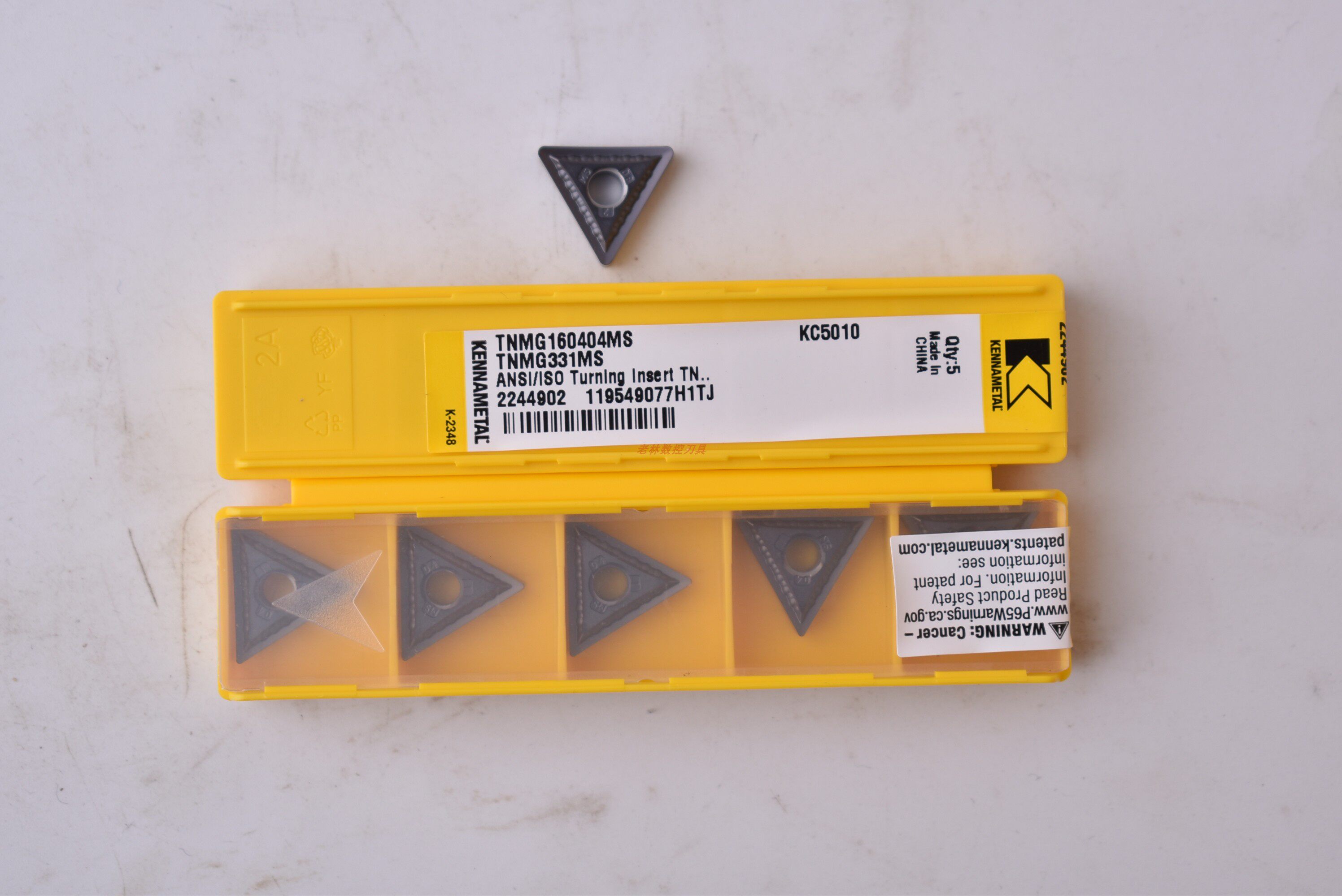 Kennametal CNC blade triangle stainless steel rough car TNMG160404MS KC5010