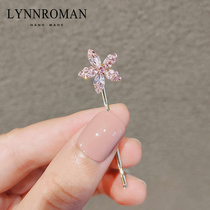 Clip headdress Korean elegant imitation crystal flower hairclip girl bangs top clip edge clip temperament hairpin clip
