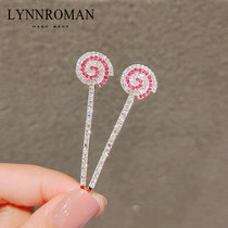 Clip headdress Korean sweet lollipop hairclip rhinestone bangs side clip girl top clip clip hairpin Net Red