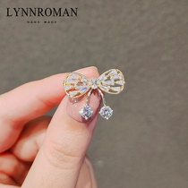 Temperament bow small brooch zirconia dress anti-light buckle cardigan buckle pin clothing accessories pin corsage