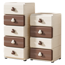 Household clothes storage childrens multi-layer baby drawer storage cabinet plastic baby living room toy storage cabinet