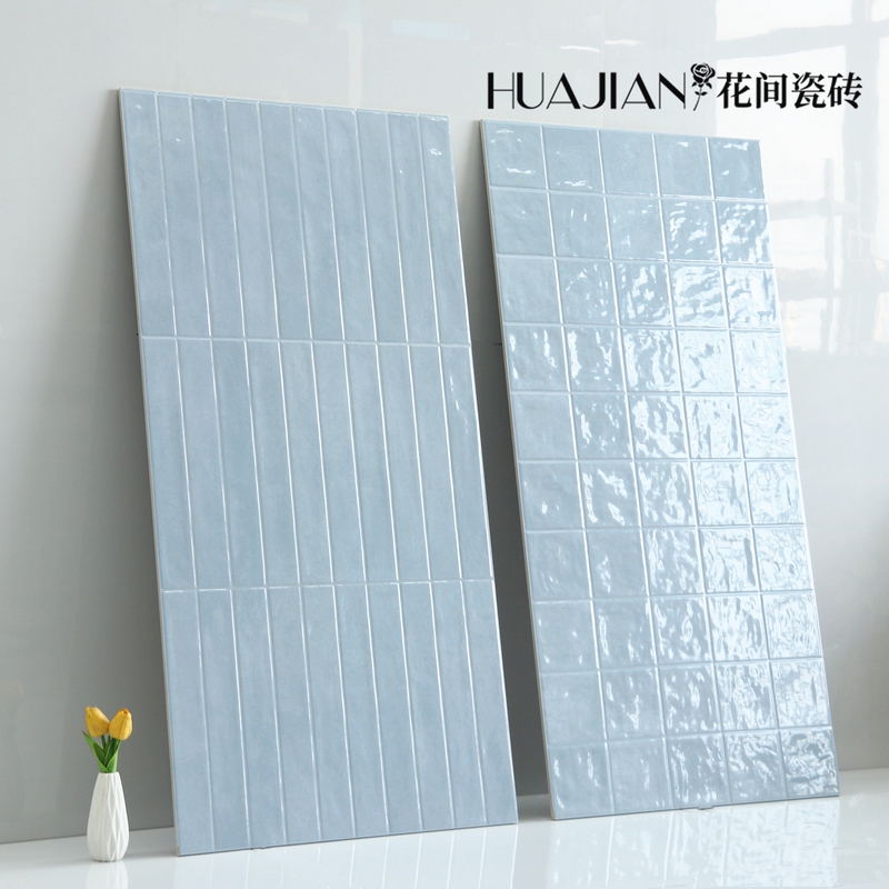 All-Ceramic Iridescent French-Style Concave-Convex Glazed Ceramic Tiles Kitchen Grid Tiles Bathroom Floor Tiles Colorful Bathroom Wall Tiles