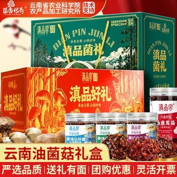 Yunnan Specialty Fried Wild Mushroom Gift Box from the Academy of Agricultural Sciences - Fried Chicken Mushroom, Porcini Mushroom, Matsutake Mushroom, New Year's Gift Pack
