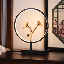 New Chinese Desk Lamp Bed Headlights Bedroom Home Romantic Cozy Creative Retro butterfly Zen Total Copper Wedding Table Lamp