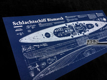 German Bismarck Bismarck main battleship (3) military wall chart blueprint poster decoration painting