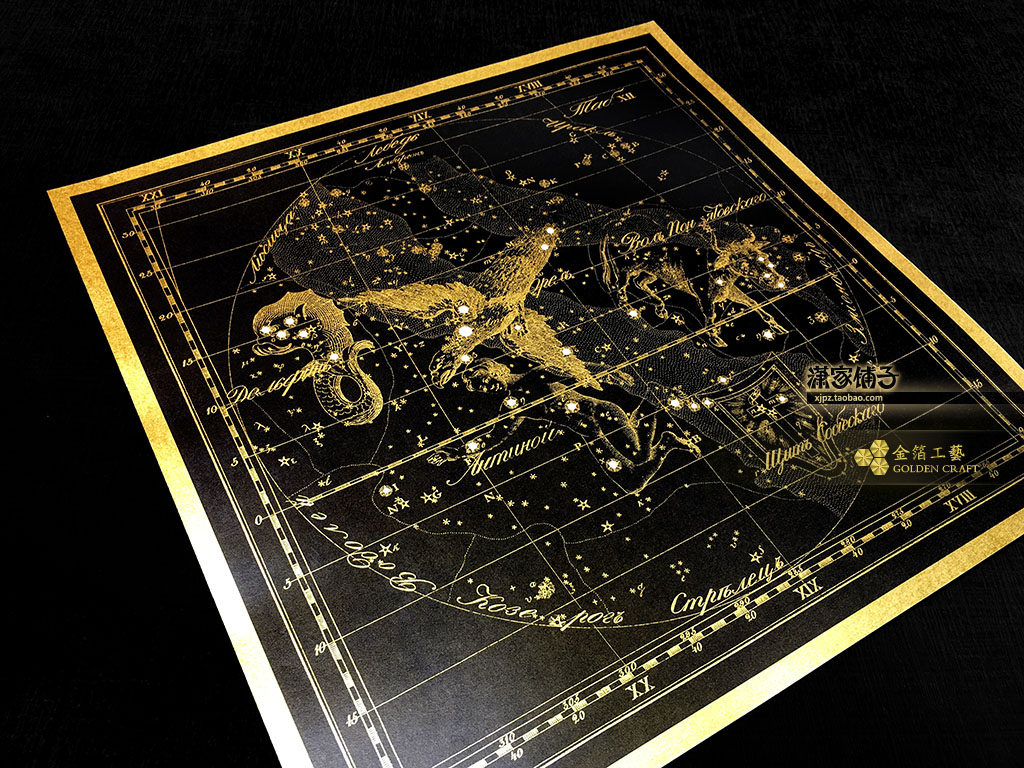 Delphinus, Aquila, Antioch, Scutellaria, Celestial Map Poster Decorative Painting