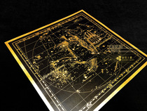 Hercules North Corona 88 Constellation Series ins Wind European Universe Gold Leaf Poster Decorative Painting