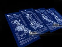 Nikon F F2 FA FM camera structure (set) blueprint wall chart poster decorative painting