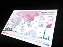 China one belt one road New Silk Road Global Trade Wall Chart Poster Decorative Painting