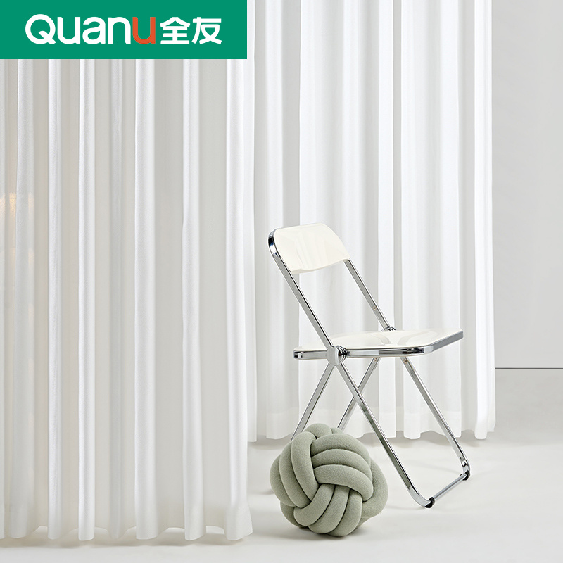 Full-friendly full house custom yarn blinds light transmission radiopaque person minimalist living-room bedroom balcony floating window white willow leaf window yarn-Taobao