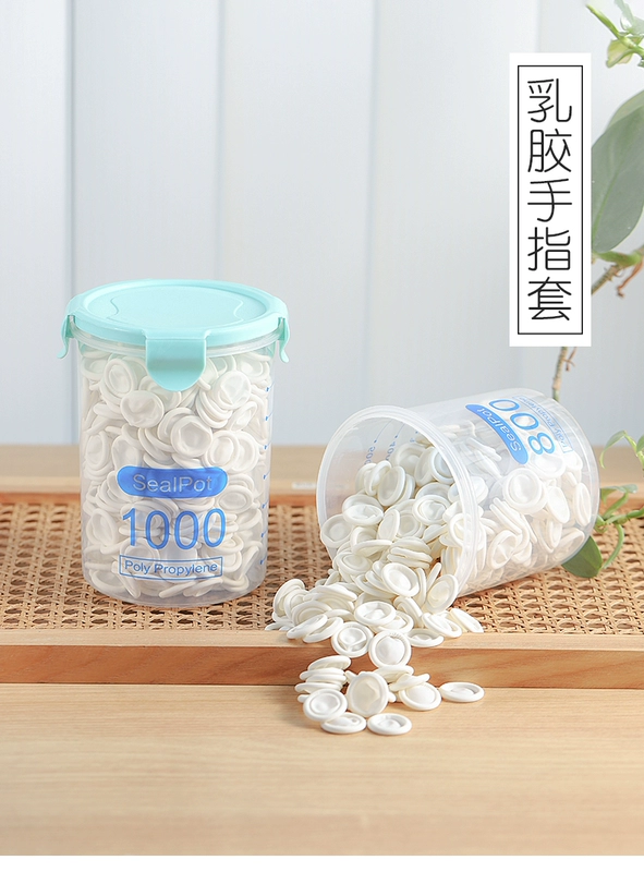 Thẩm Mỹ Viện Dùng Một Lần Bộ Ngón Tay Cao Su Hoa Văn Thêu Màu Chất Liệu Thêu Lông Mày Cao Su Bộ Ngón Tay Bảo Vệ Chống Trơn Trượt Chống Mài Mòn Dày
