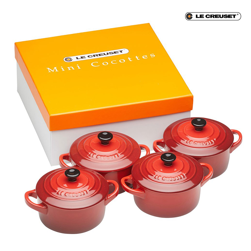 Le Creuset/cool color Germany import stoneware for roasted red as cans multi - purpose pot 4 is 250 ml