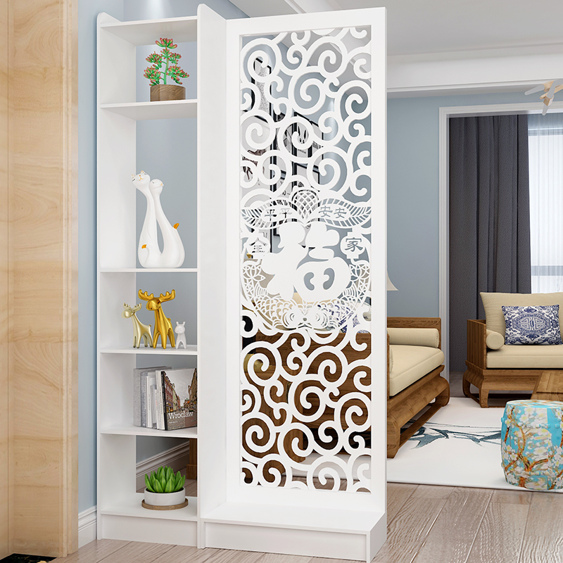 Original Chinese style porch cabinet wine cabinet hall cabinet living room compartment cabinet decorative cabinet simple modern double-sided screen seat screen