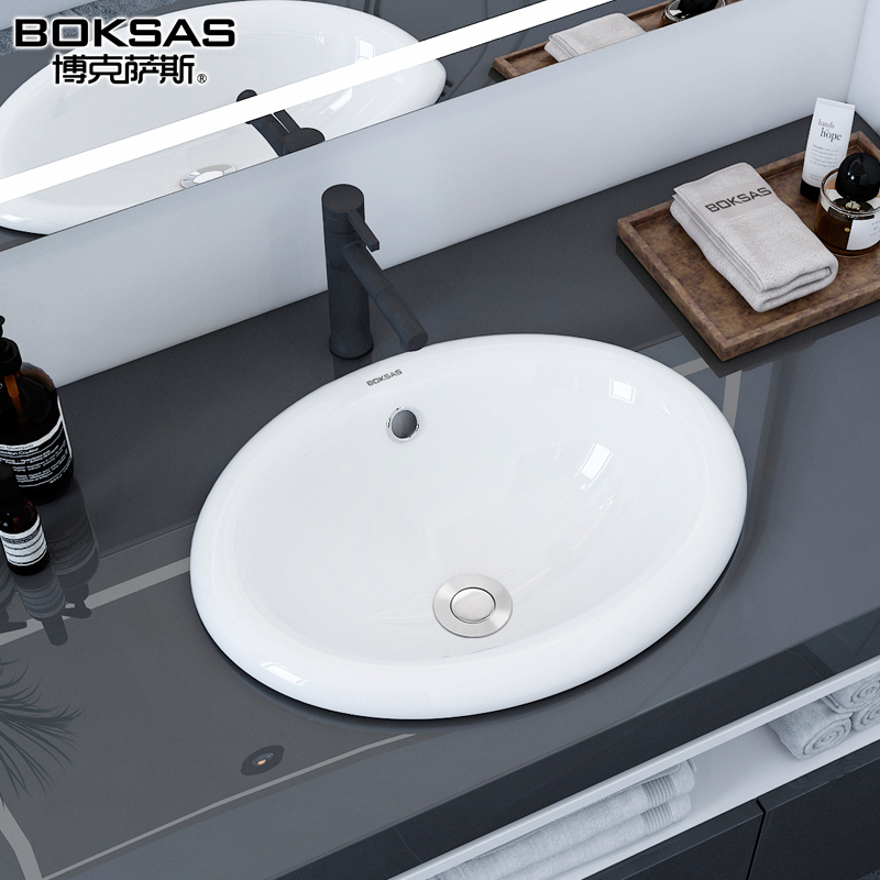 Boxus semi-built-in wash basin washbasin counter basin counter basin counter basin counter basin ceramic counter pot