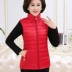 Phụ nữ trung niên mùa thu đông cộng với size áo cotton xuống vest mẹ cộng với áo nhung dày ấm áp vest nữ - Áo vest Áo vest