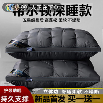 Hilton Deep Sleep Pillow Core, Five-Star Hotel Exclusive, Cervical Spine Protection, Sleep Aid, Non-Collapse, Neck Protection, Pair