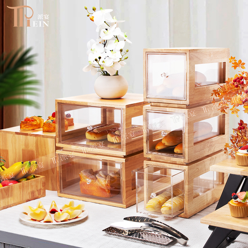 Buffet Display Plate, Cold Meal Tea Break Table Setting, Bread Box Display Cabinet, Toast Box Tray, Dessert Table Display Stand