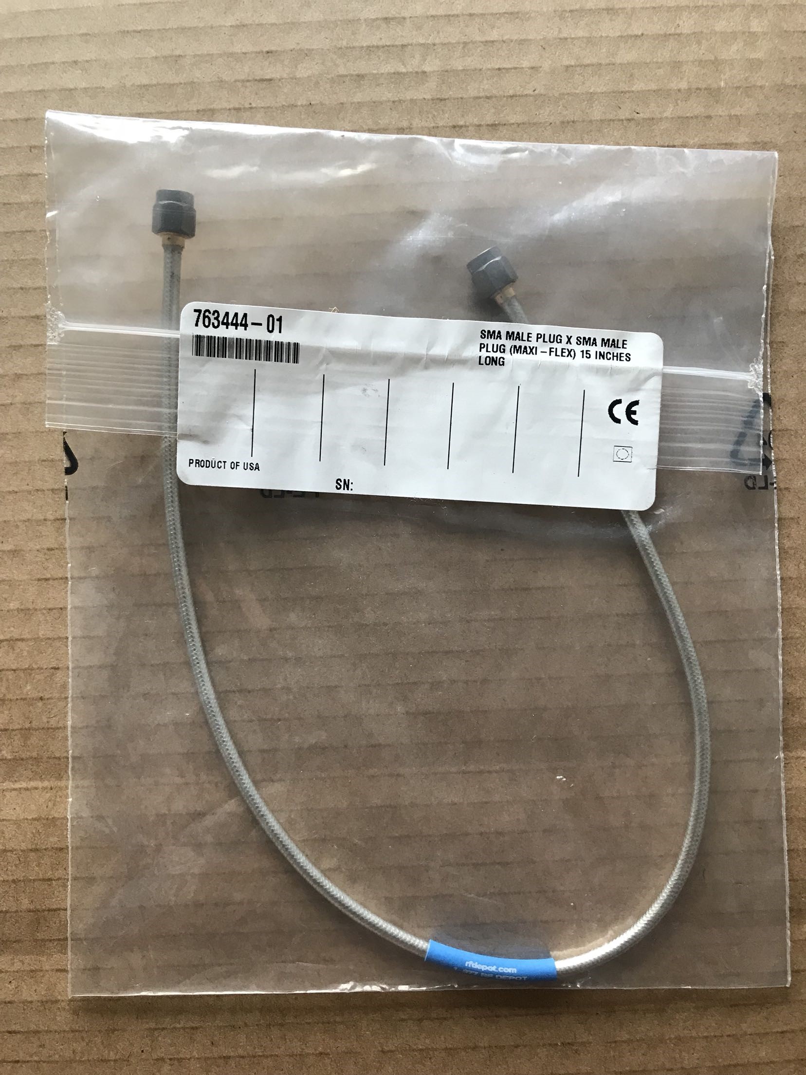 Brand new NI 763444-01SMA 100 SMA male head turning SMA male head pliable cable 38 1 cm