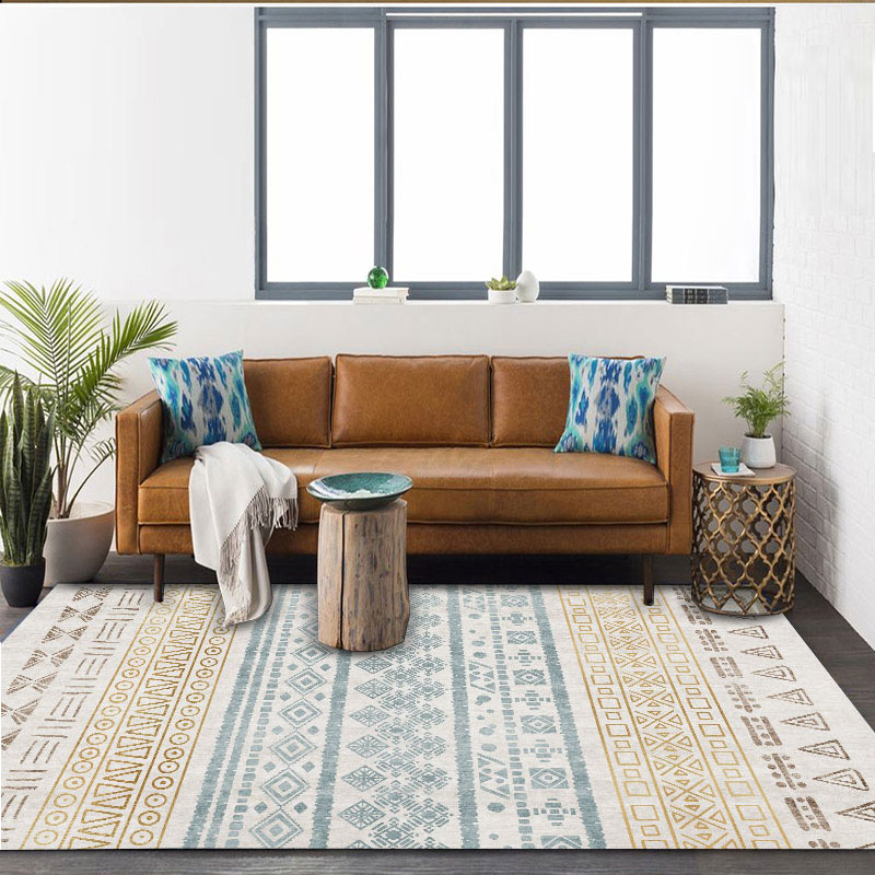 (Warm home)Moroccan carpet Nordic ethnic style Living room mat Bedroom bed side full floor mat Living room carpet