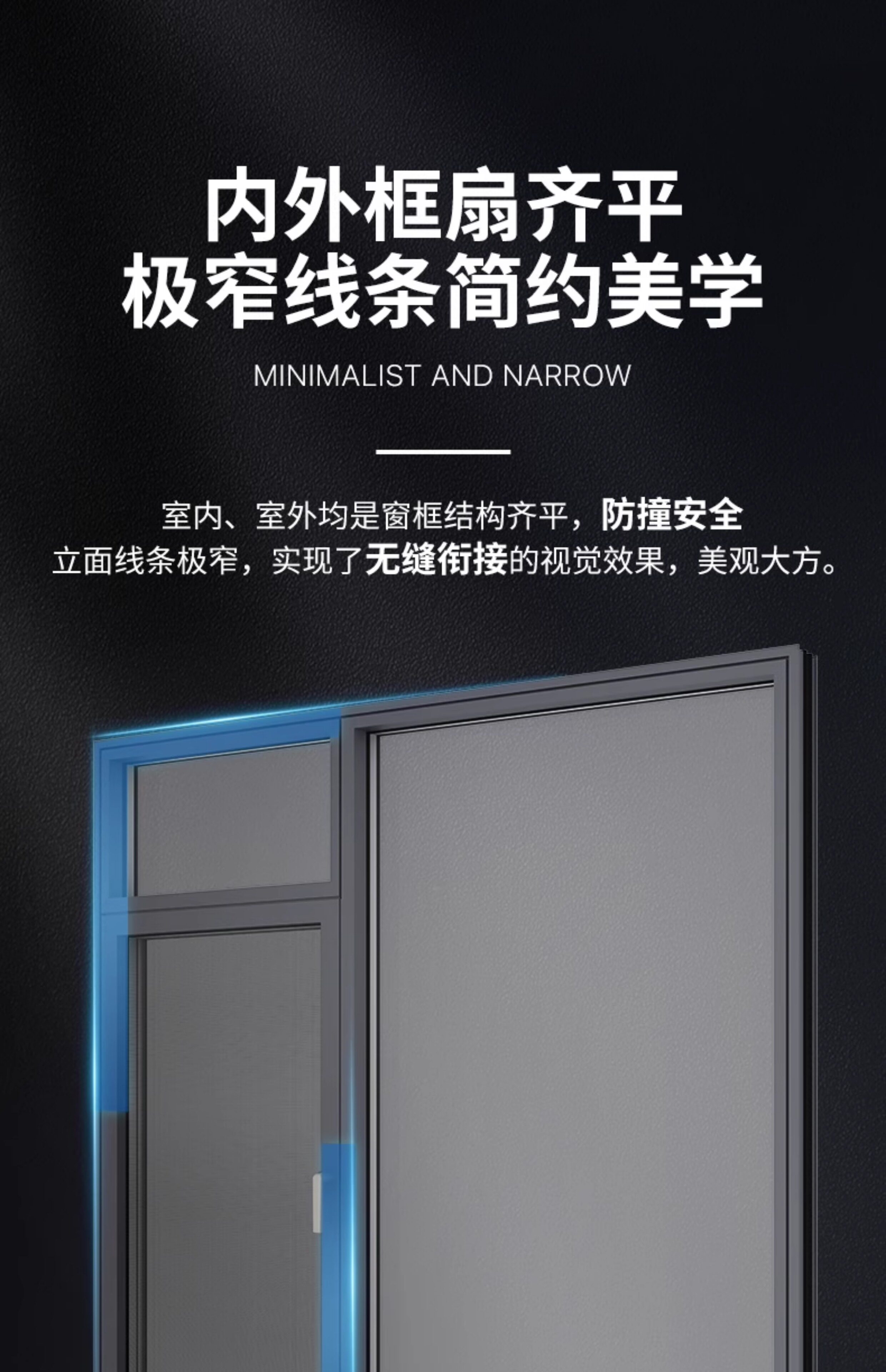 Оконные системы  皇派门窗 安纳西105双内开窗 隔音落地窗户定制 断桥铝门窗封阳台